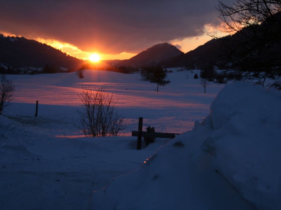 Blick aus  Saunalandschaft