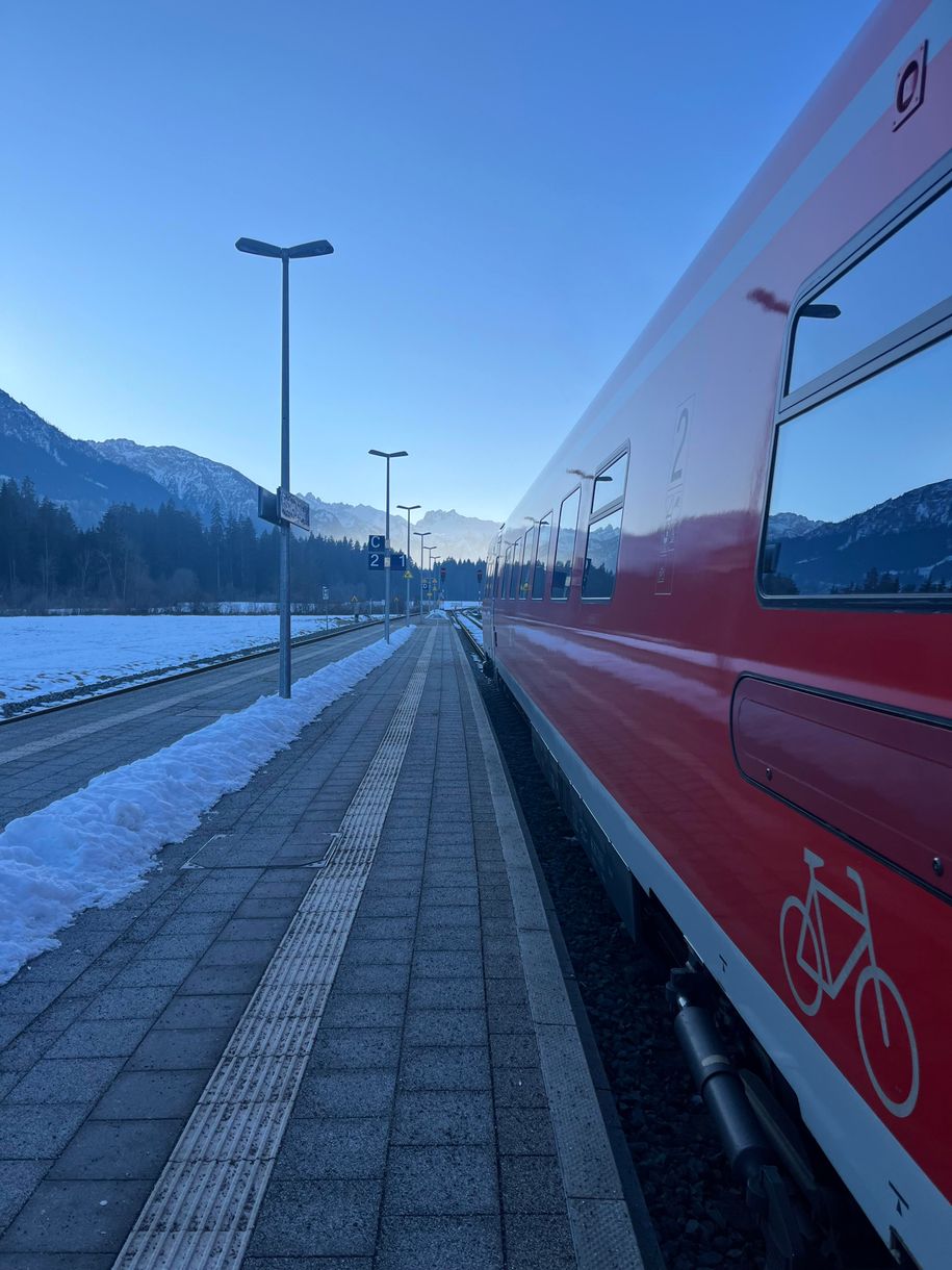 Bahnhof Fischen 1km entfernt