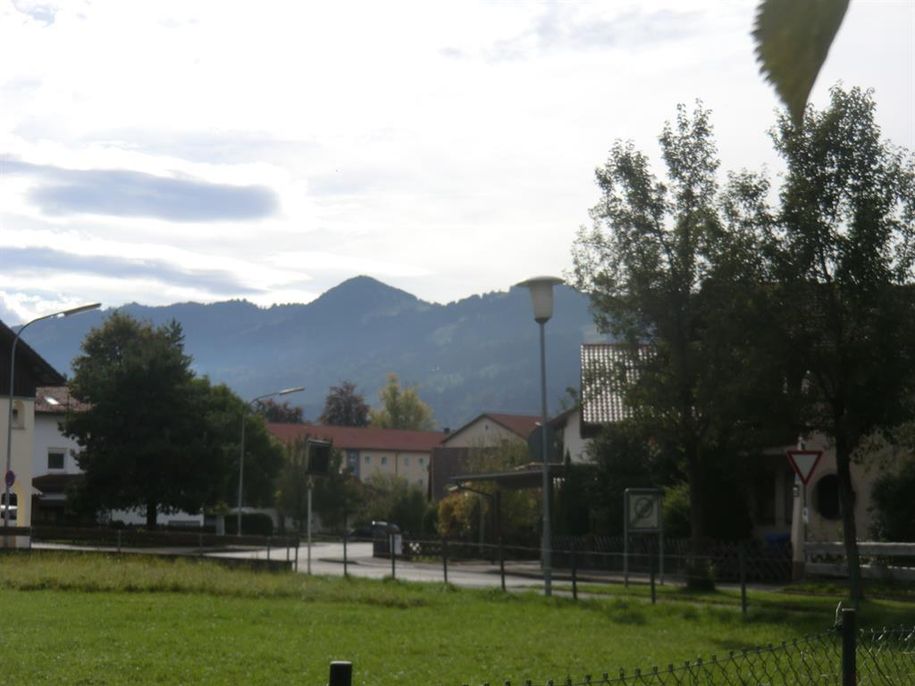 Blick von der Terrasse auf die Hörnerkette
