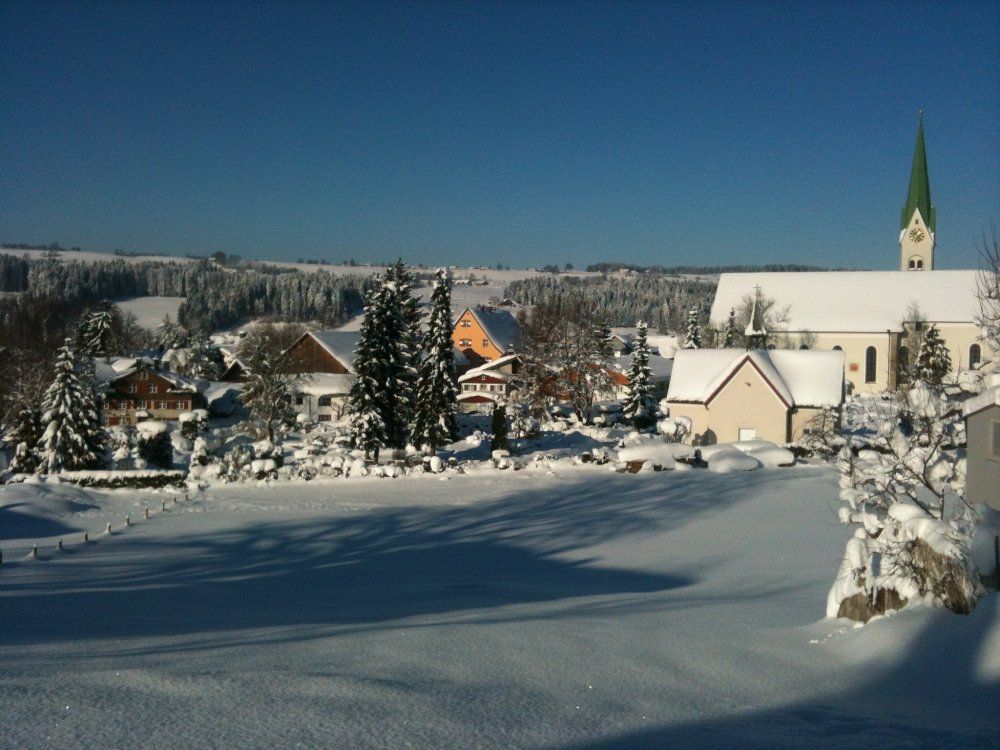 Blick zum Dorfzentrum