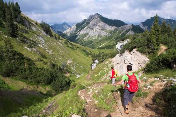 Unterwegs in Richtung Garbelschrofen