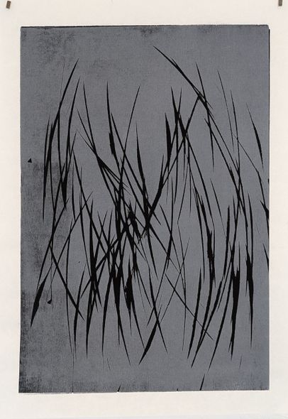 Simon Kießler, Dizzy/Pegasus H1 1/12, 2021, Holzschnitt und Acrylfarbe