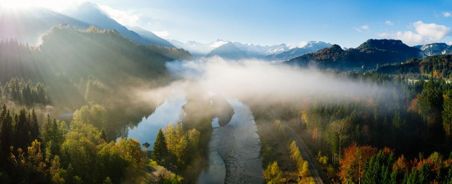 Blick auf den Auwaldsee m Herbst