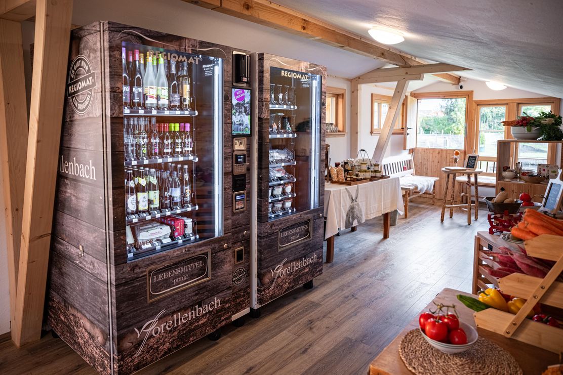 Lebensmittelautomaten, rund um die Uhr geöffnet