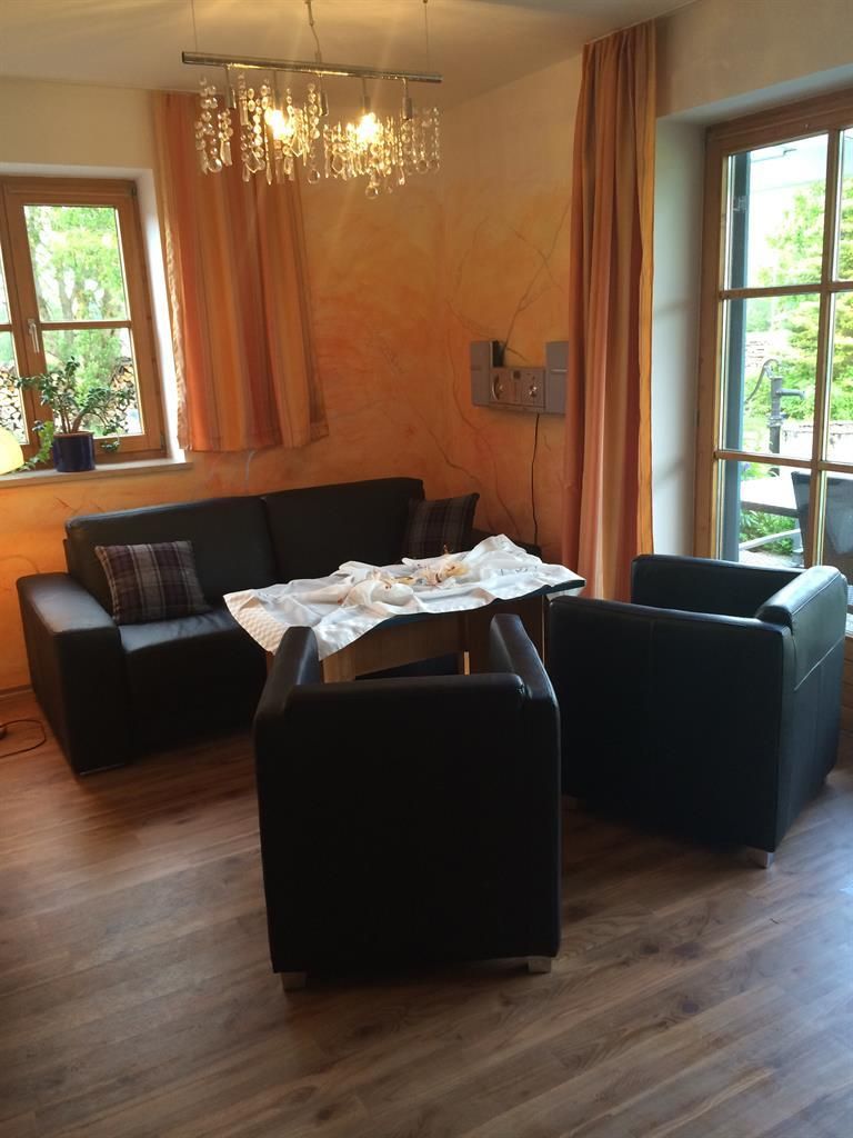 Wohnzimmer mit Schloßblick