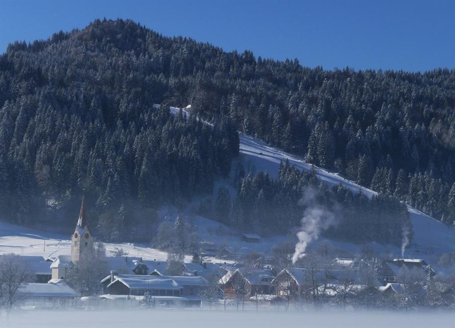 Blick zum Skihang