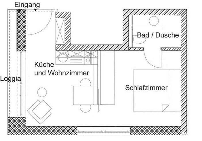 Ferienwohnung Grundriß