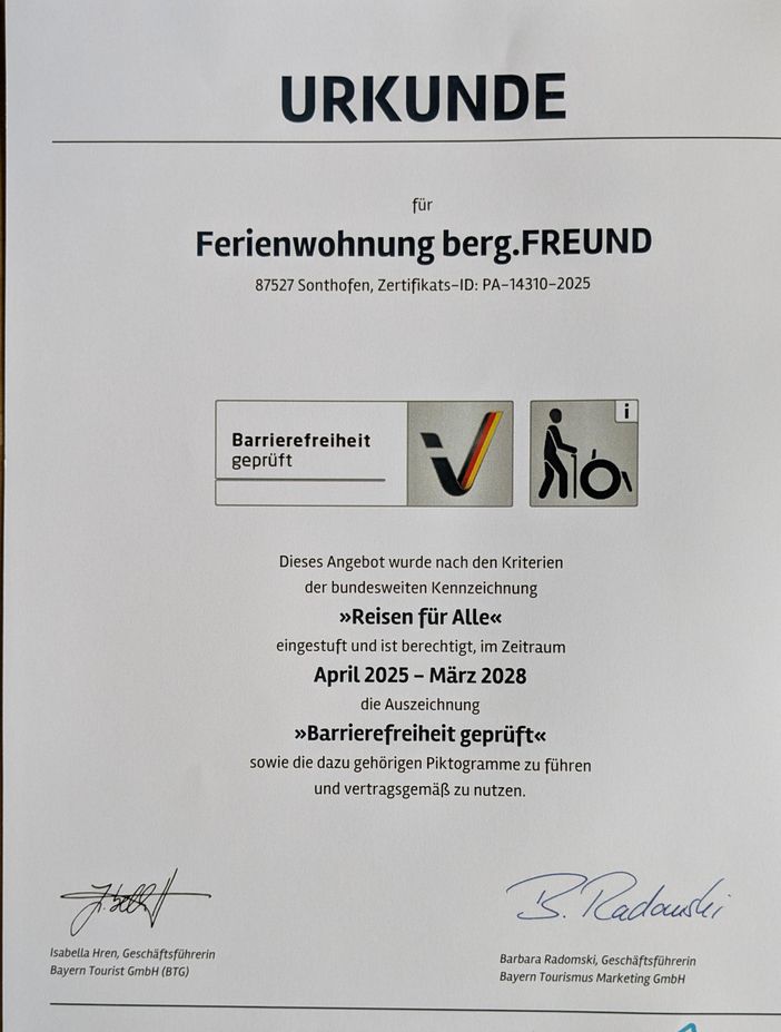 Geprüft barrierefrei