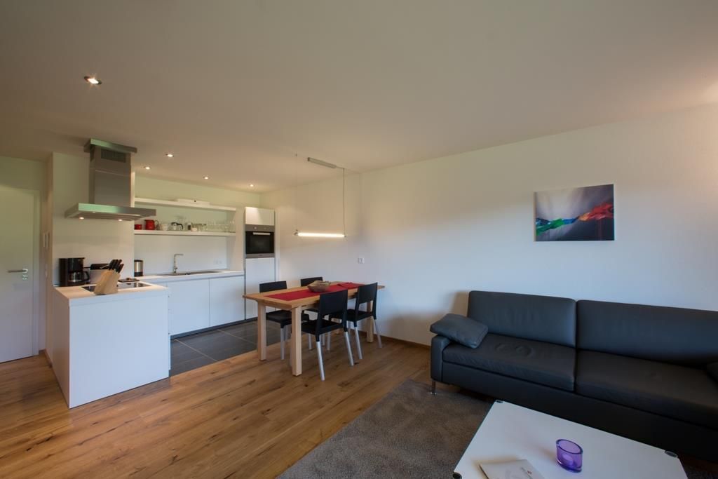 Küche und Wohnbereich Chalet Steibis