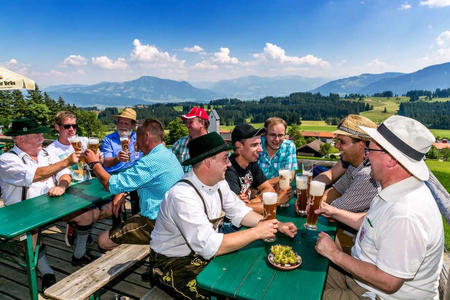Gemütliche Terrasse im Bergbauernmuseum Diepolz