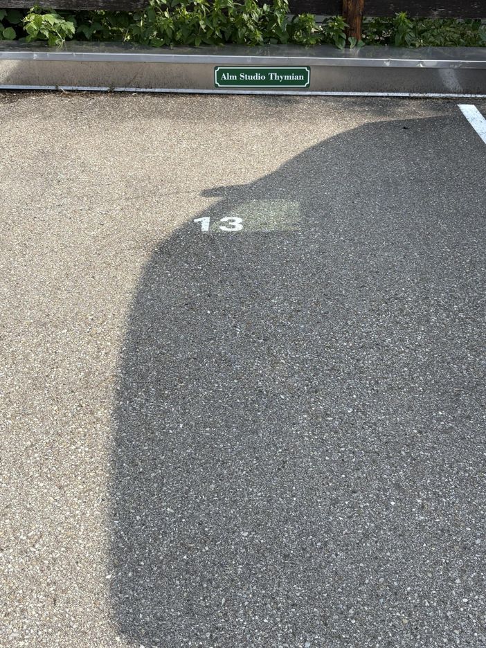 Parkplatz Nr. 13 auf Außendeck