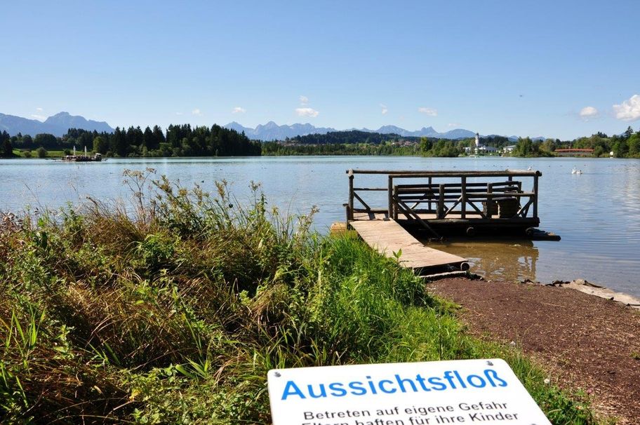 Aussichtsfloß am Lech
