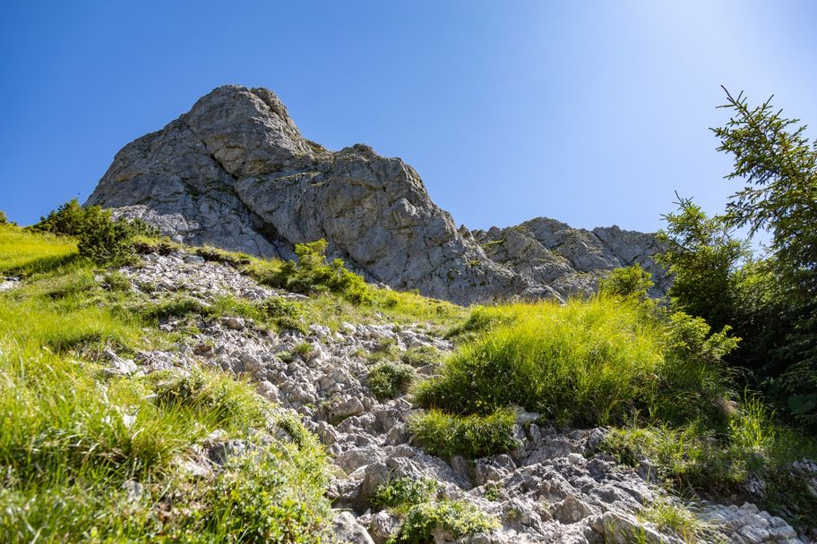 Trittsicherheit erforderlich beim Aufstieg zum Aggenstein