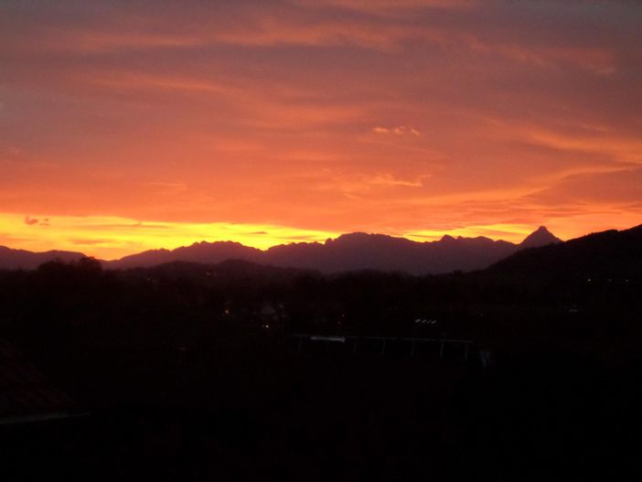 die Aussicht von der FeWo Säuling