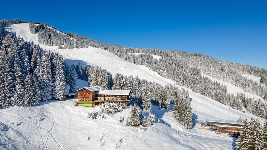 Hörnerhaus im Skigebiet der Hörnerbahn