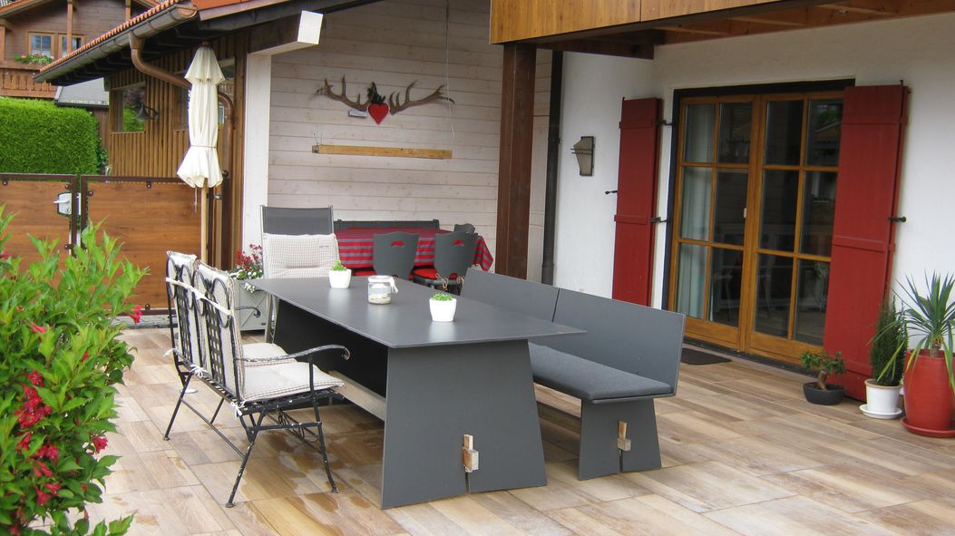 Terrasse Fewo Gartenreich