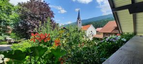 Blick vom Balkon