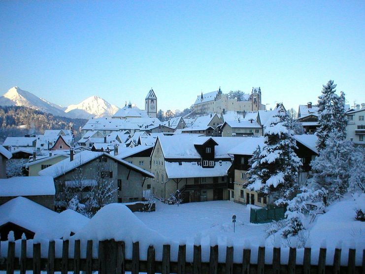 Blick über das winterliche Füssen