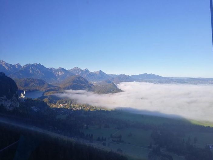 Blick auf Schloss Neuschwanstein von Tegelbergbahn
