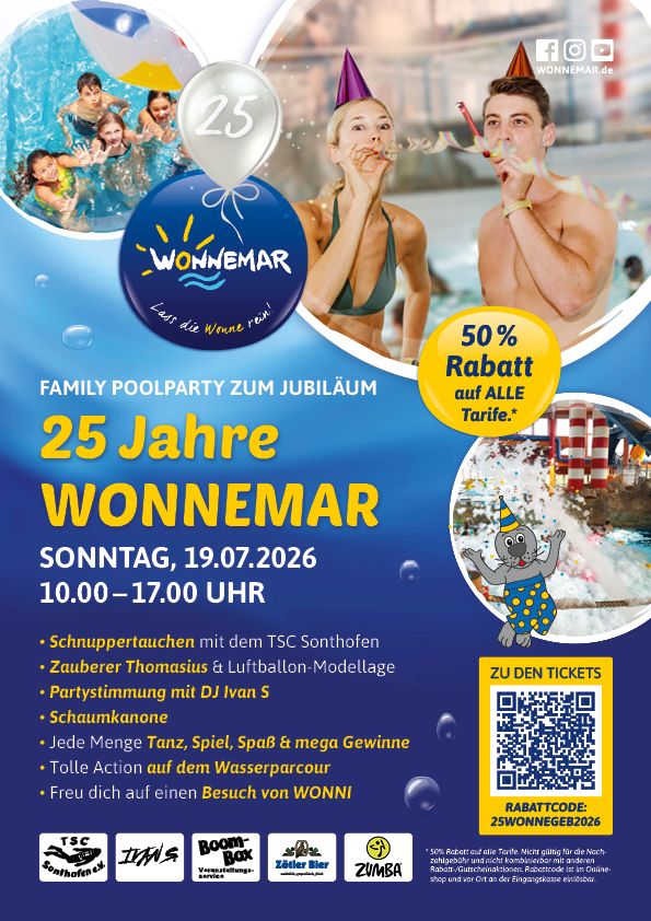 Plakat zur Jubiläumsfeier des WONNEMARS