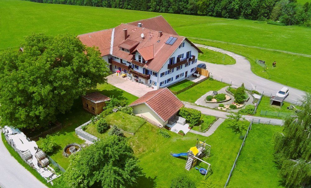 Hofansicht von oben, Spielplatz