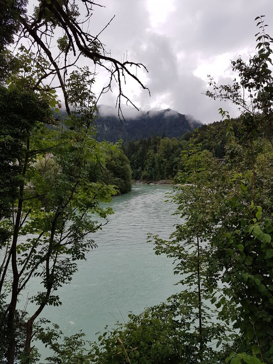 Blick auf den Lech vom Faulenbachgässle