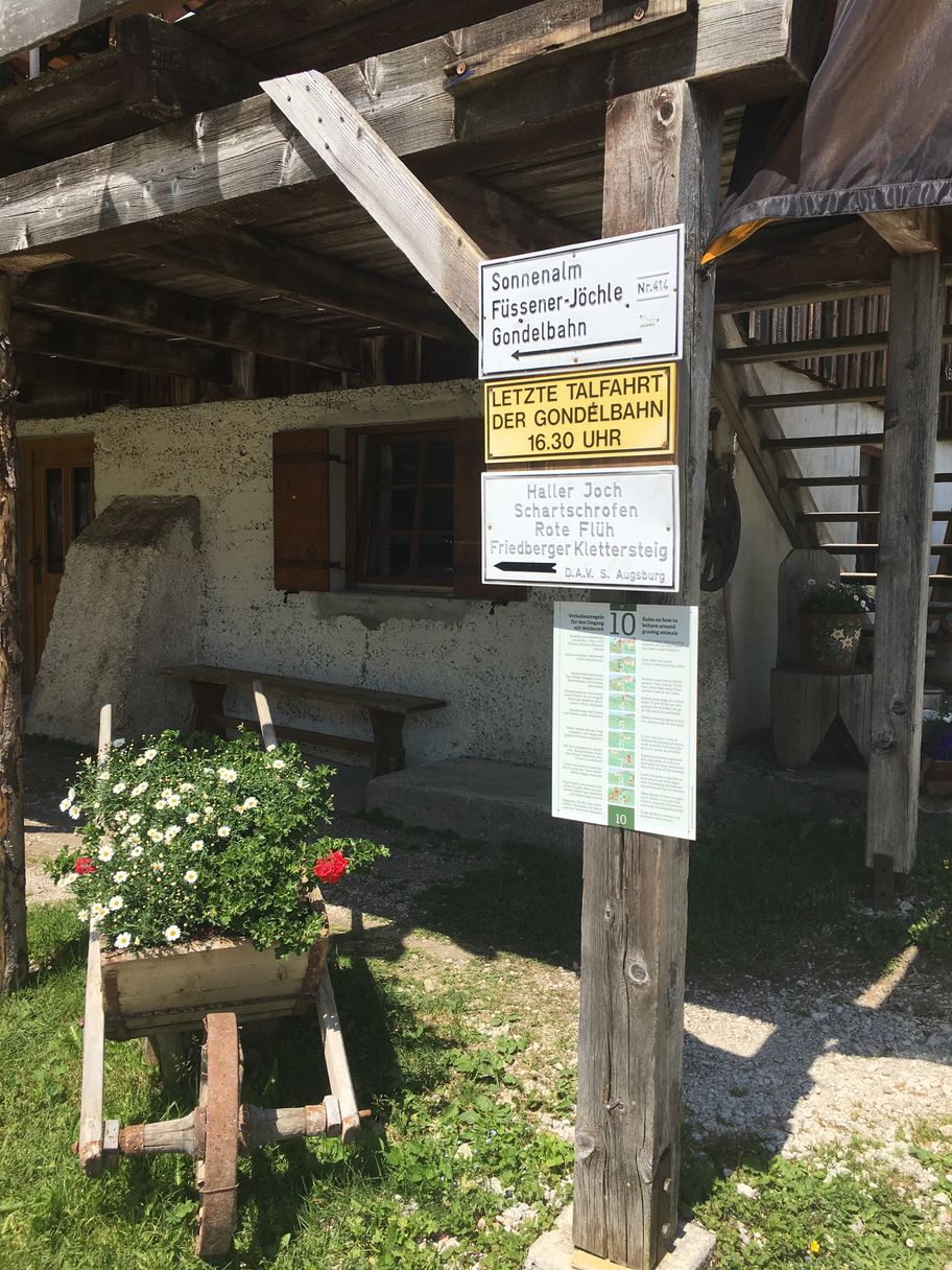 Infos an der Füssener Hütte