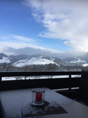 Blick vom Balkon