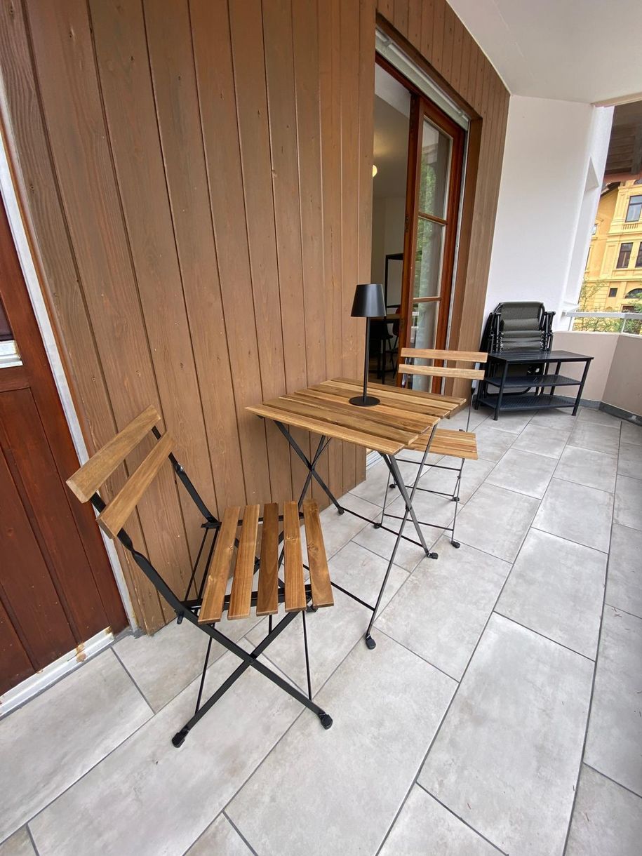 Balkon mit Blick ins Grüne