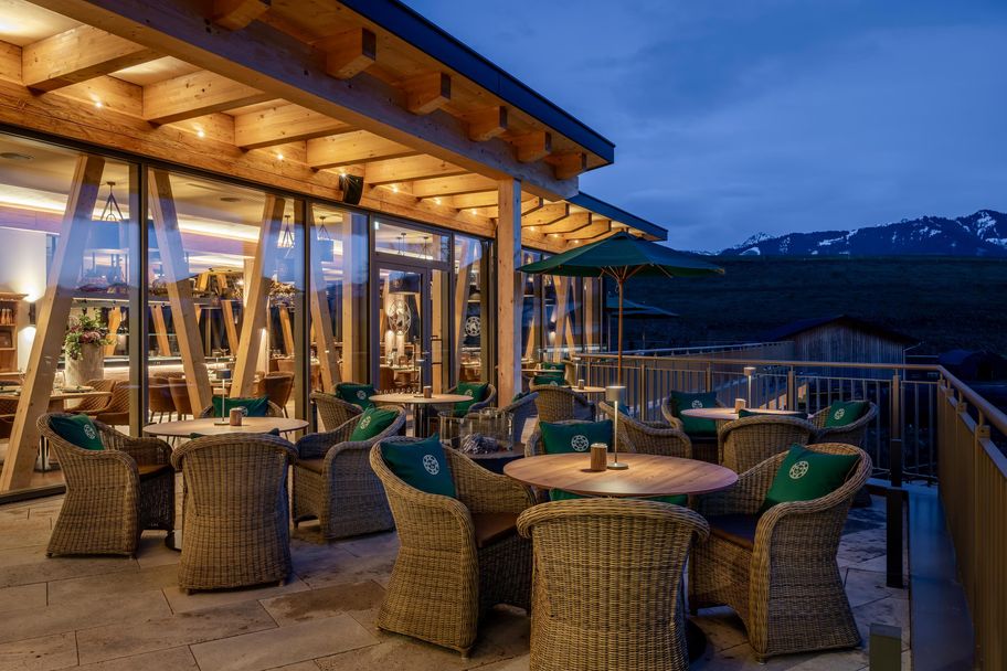 Abendstimmung auf der Terrasse