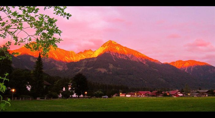 Abendstimmung in Fischen im Allgäu