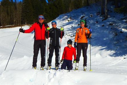 Familienbild im Winter