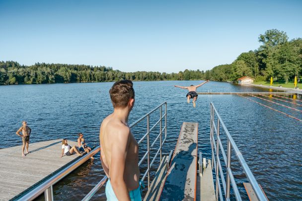 Badespaß pur im Freibad Stadtweiher