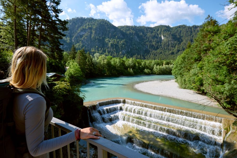 Blick auf den Lechfall bei Füssen