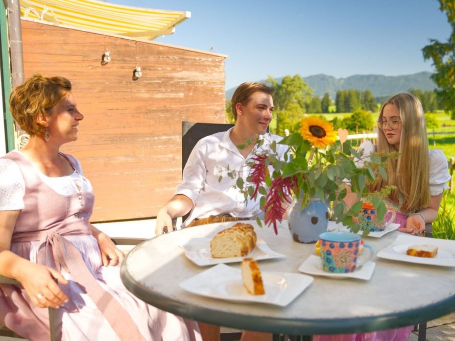 Schlossblick Terrasse Gäste