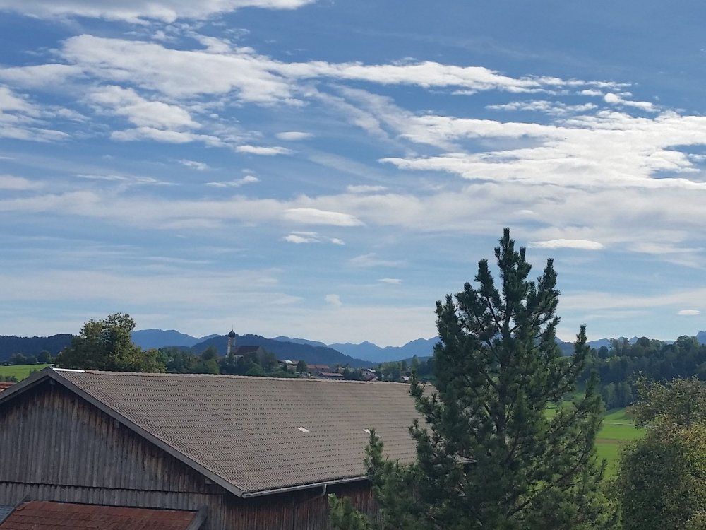 Blick zur Kirche nach Seeg