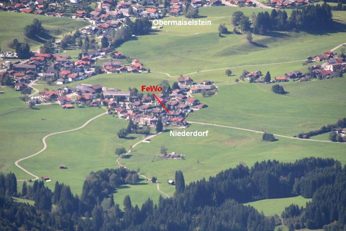 Lage FeWo (Blick vom Nebelhorn)