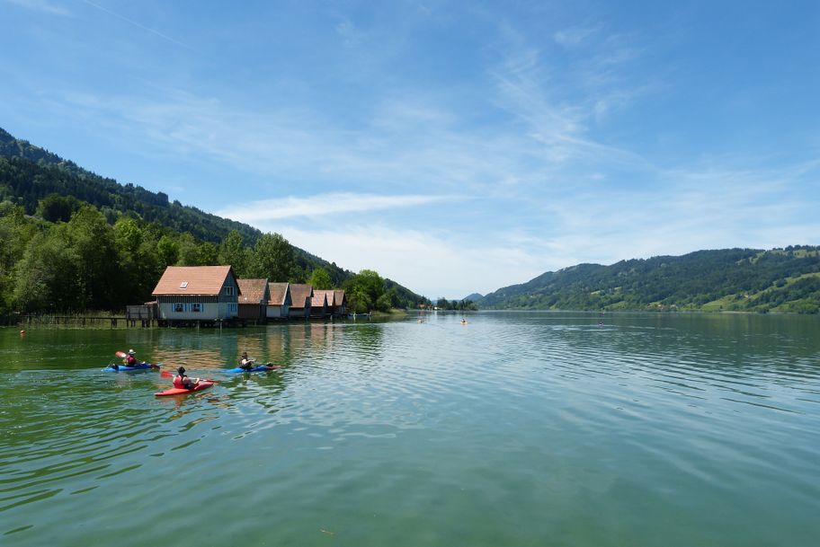 Fischerhäuser am Großen Alpsee