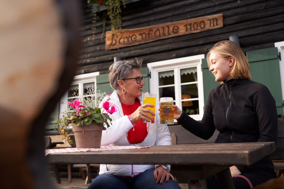 Berghütte Bärenfalle Terasse