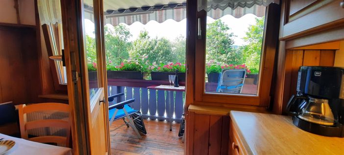 Blick auf den Balkon