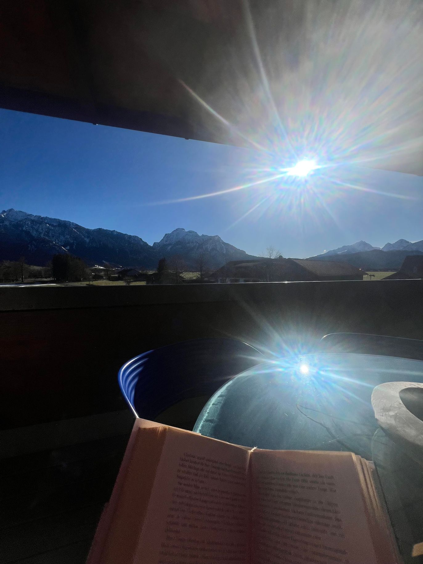 Ausblick im Januar vom Südbalkon