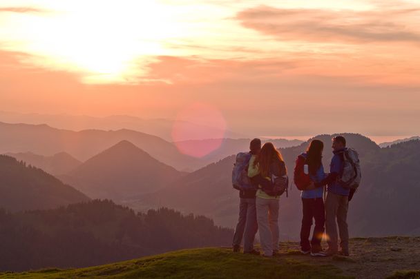 Sonnenuntergang am Riedberger Horn - Blick auf den Bodensee