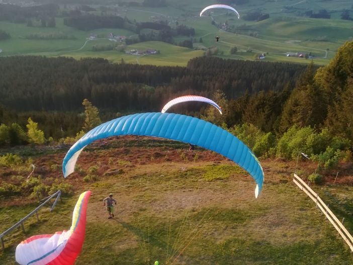 Gleitschirmflieger am Hauchenberg