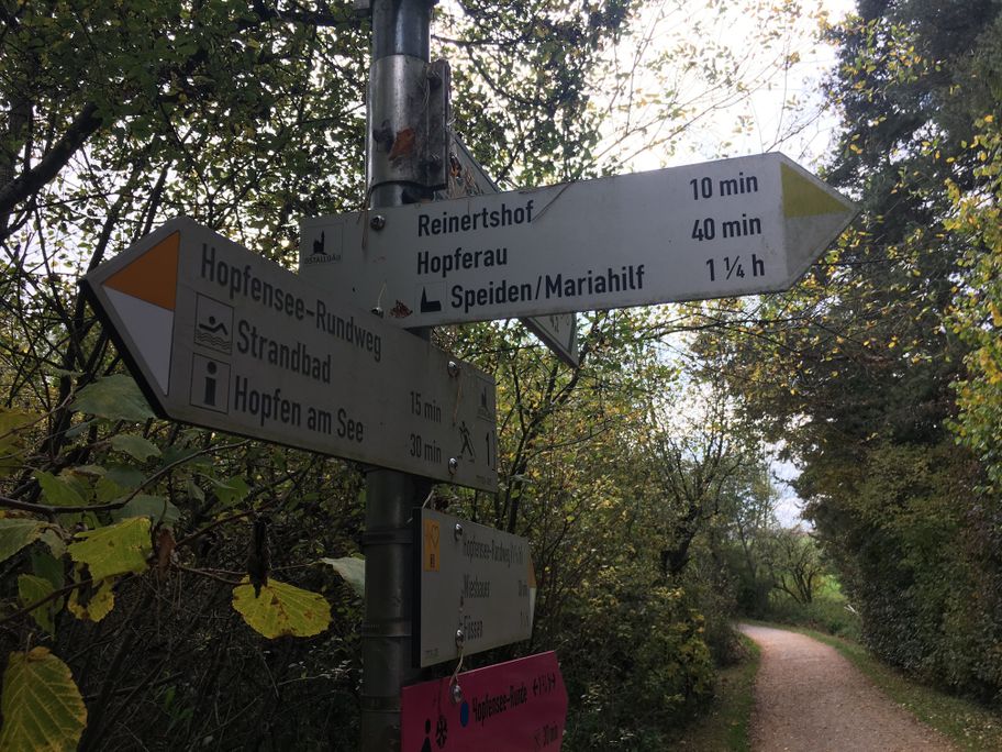 Beschilderung Richtung Speiden/Mariahilf