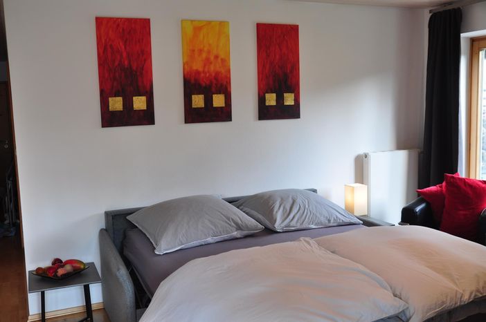 Schlafcouch im Wohnzimmer