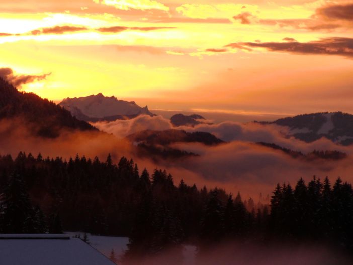 Sonnenuntergang in Balderschwang