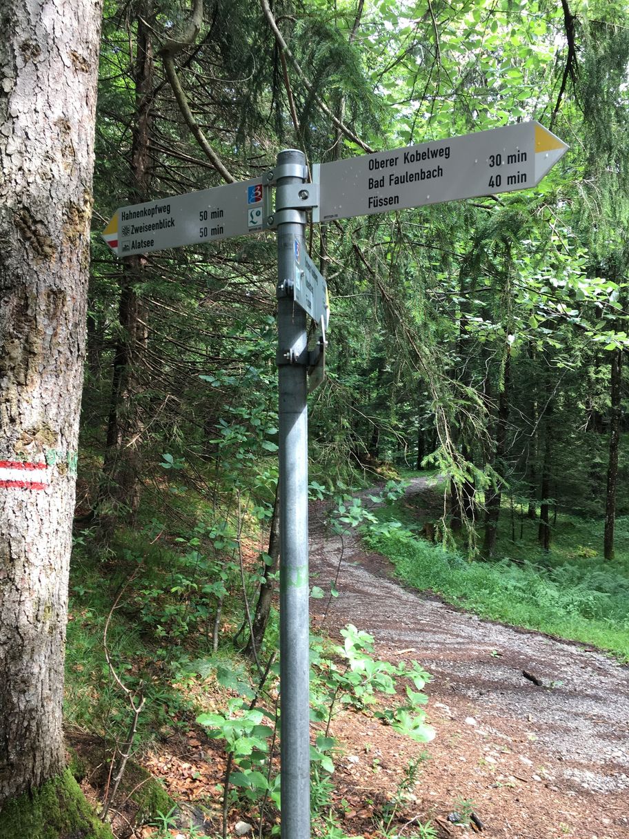 Beschilderung Zum Hahnenkopfweg