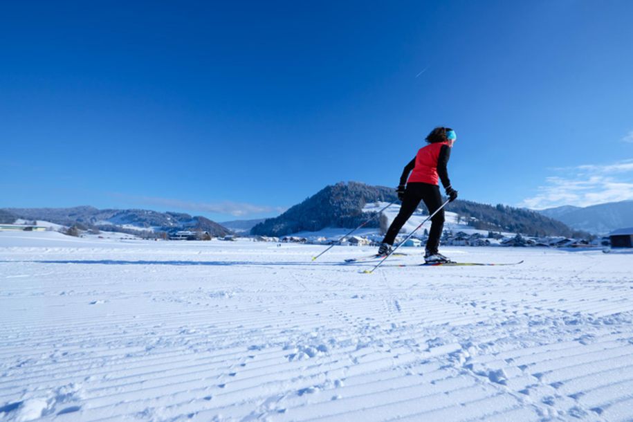 Atemberaubende Ski-Loipe dirket neben dem Kronenho