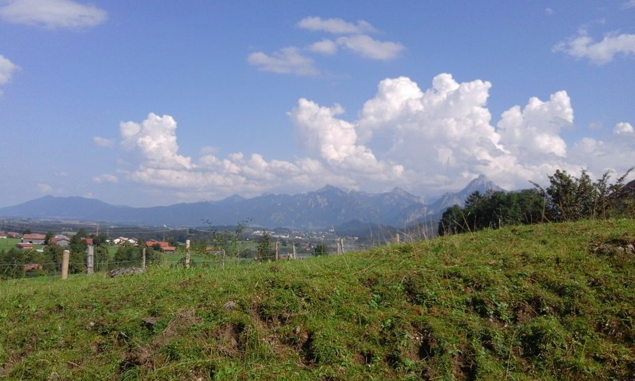 Blick zu den Ammergauer Alpen