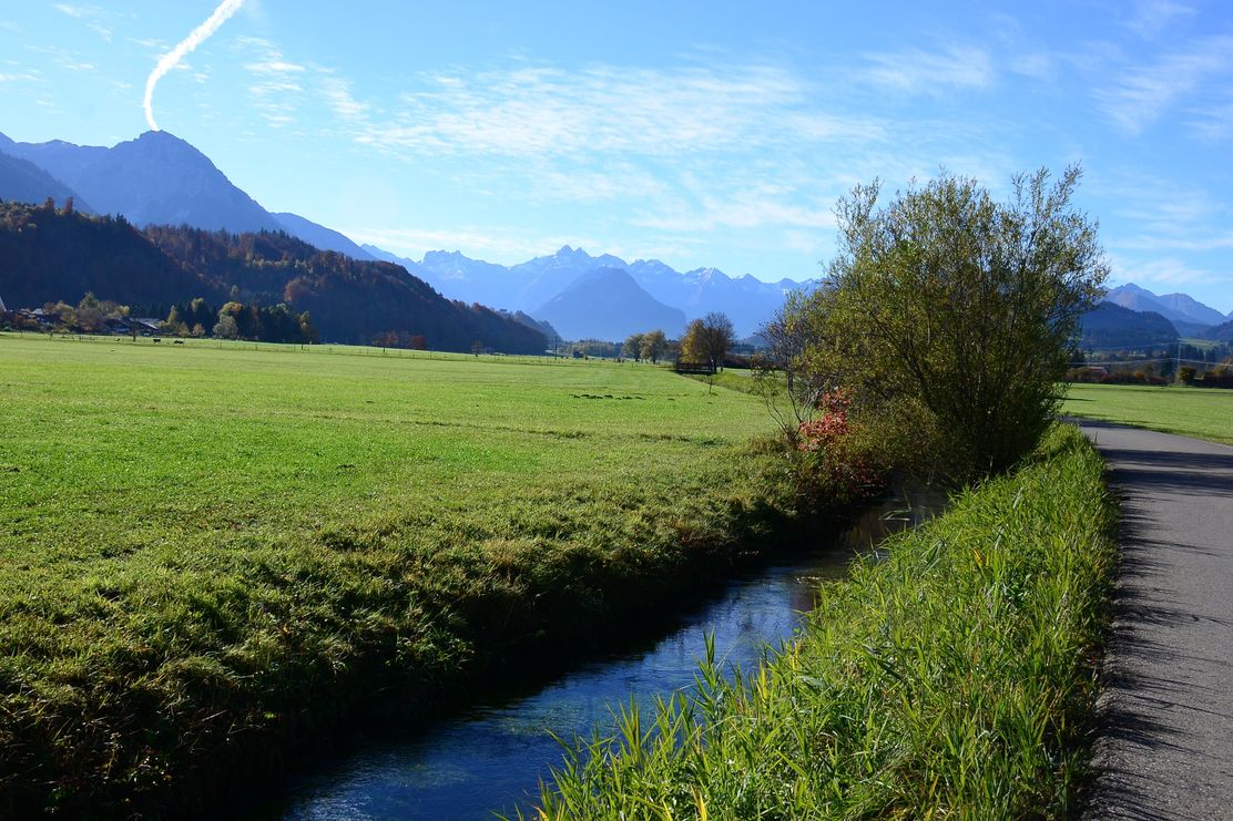 Blick vom Wiesenweg Richtung Süden